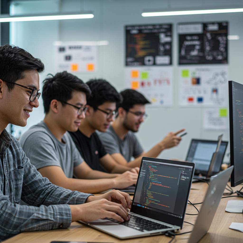 Student learning tech skills